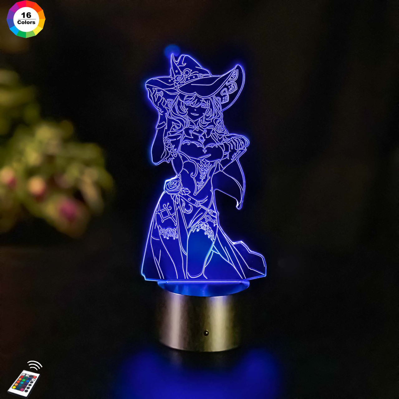 3D світильник нічник з пультом GENSHIN IMPACT "Ліза" 3DTOYSLAMP, фото 1