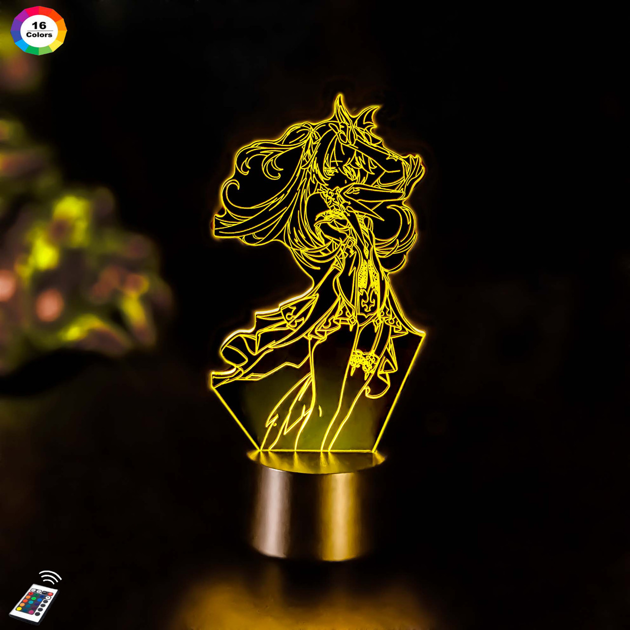 3D світильник нічник з пультом GENSHIN IMPACT "Фішль" 3DTOYSLAMP, фото 1