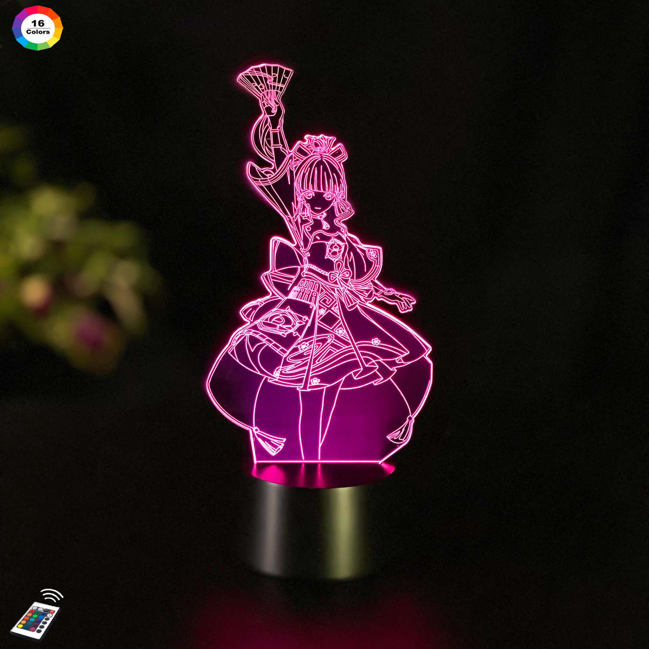 3D світильник нічник з пультом GENSHIN IMPACT "Аяка" 3DTOYSLAMP, фото 1