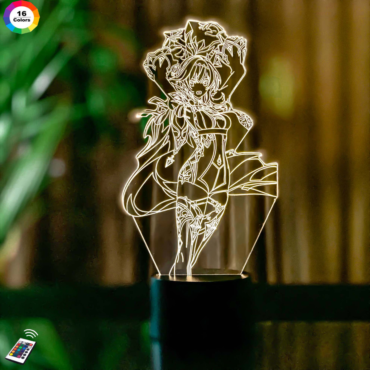 3D світильник нічник з пультом GENSHIN IMPACT "Еола" 3DTOYSLAMP, фото 1