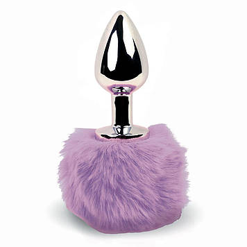 Анальна пробка FeelzToys - Bunny Tails Butt Plug Purple Bomba💣