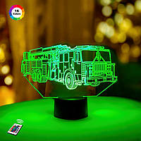3D світильник нічник з пультом "Автомобіль 12" 3DTOYSLAMP