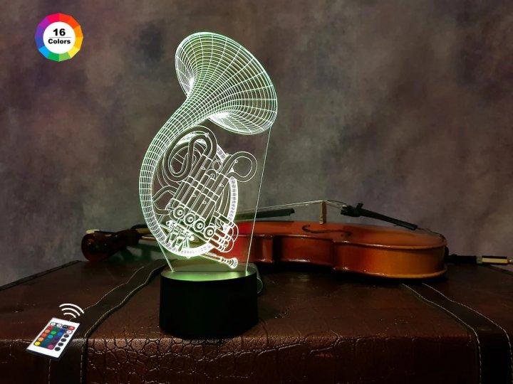3D світильник нічник з пультом "Труба 2" 3DTOYSLAMP, фото 1