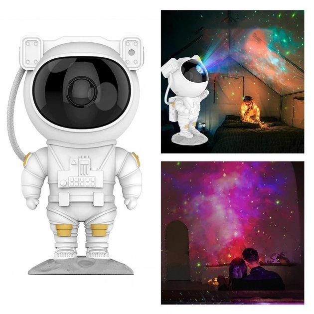 Проєктор "Космонавт" з пультом ДК + таймер вимкнення + 8 проєкцій 3DTOYSLAMP