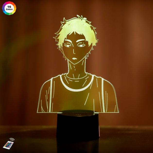 3D світильник нічник з пультом "Ойкава Тоору 2" 3DTOYSLAMP