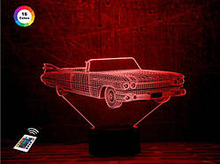 3D світильник нічник з пультом "Автомобіль 15" 3DTOYSLAMP