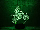 3D світильник нічник з пультом "Мотоцикл 6"  3DTOYSLAMP, фото 3