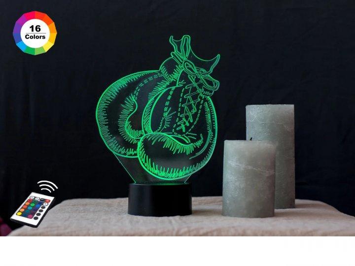 3D світильник нічник з пультом "Бокс" 3DTOYSLAMP