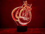 3D світильник нічник з пультом "Бокс" 3DTOYSLAMP, фото 4
