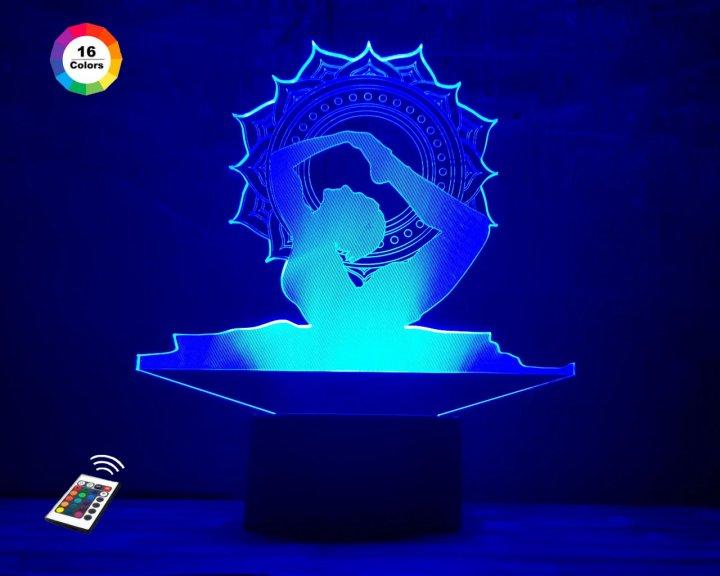 3D світильник нічник з пультом "Йога" 3DTOYSLAMP