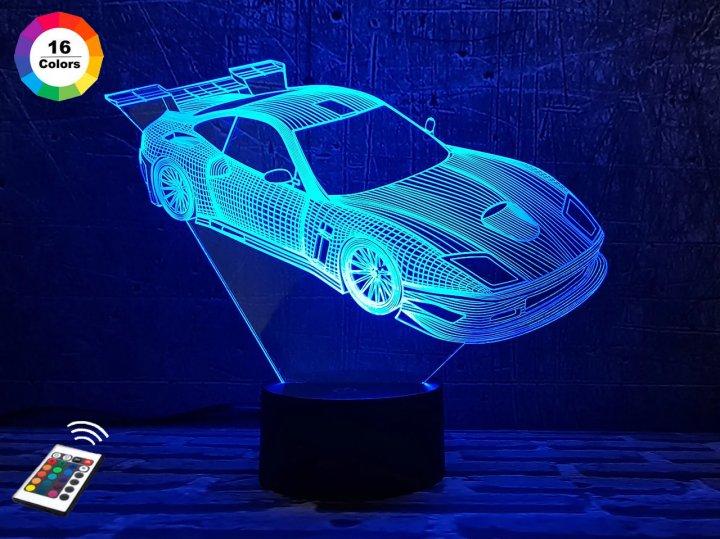 3D світильник нічник з пультом "Автомобіль 24" 3DTOYSLAMP