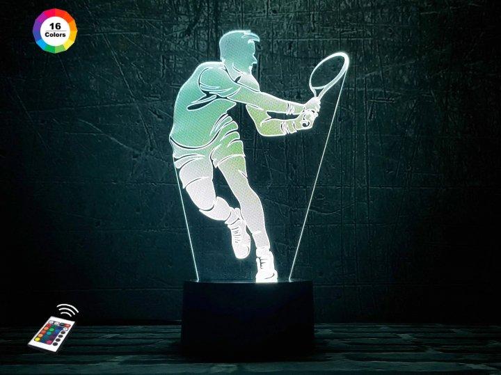 3D світильник нічник з пультом "Тенісист" 3DTOYSLAMP