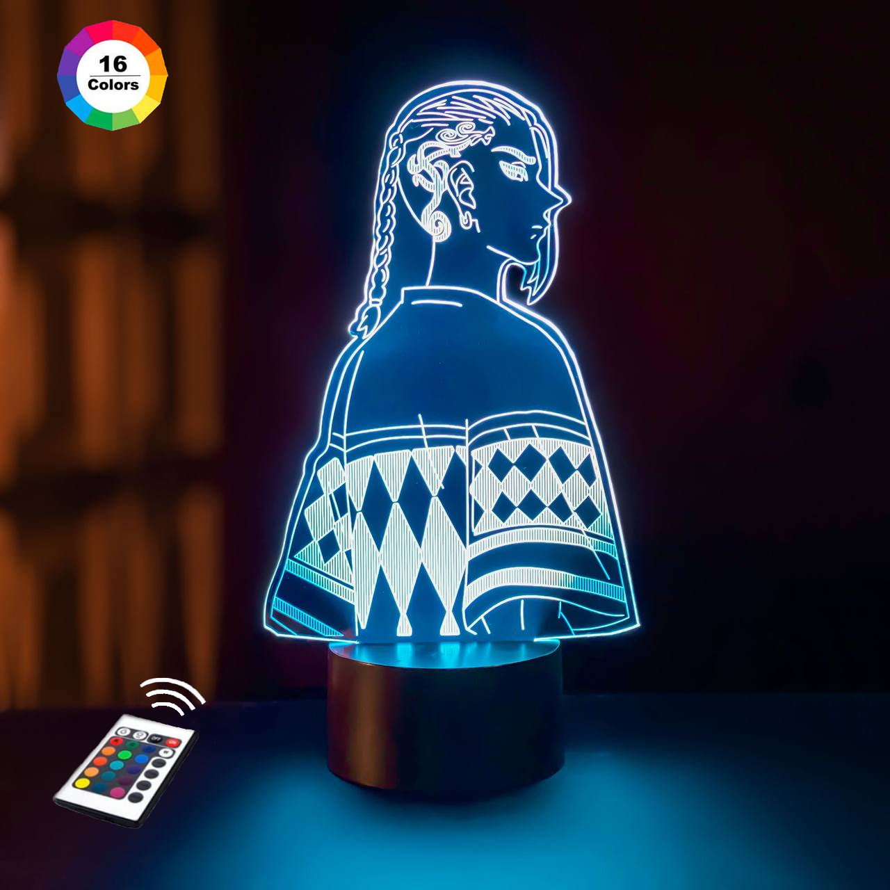 3D світильник нічник з пультом "Кен Рюгуджі" 3DTOYSLAMP
