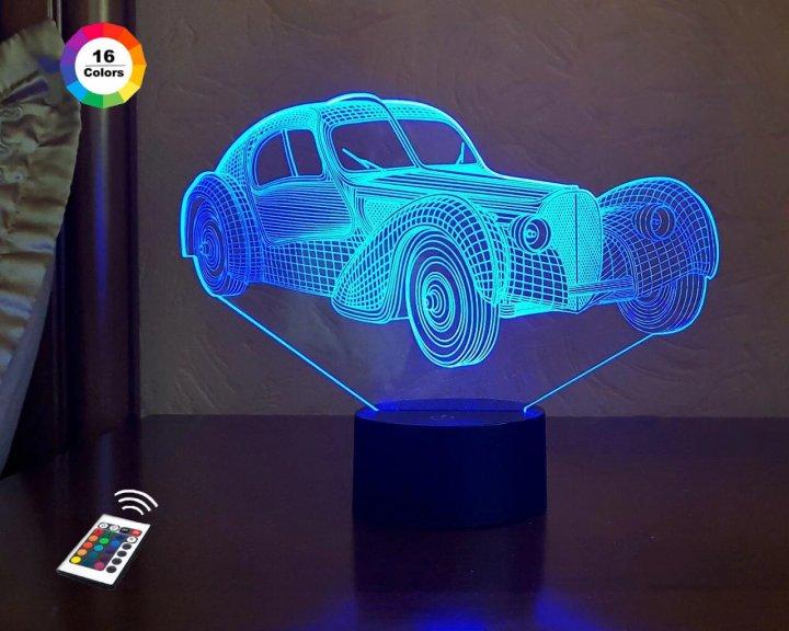 3D світильник нічник з пультом "Автомобіль 35" 3DTOYSLAMP