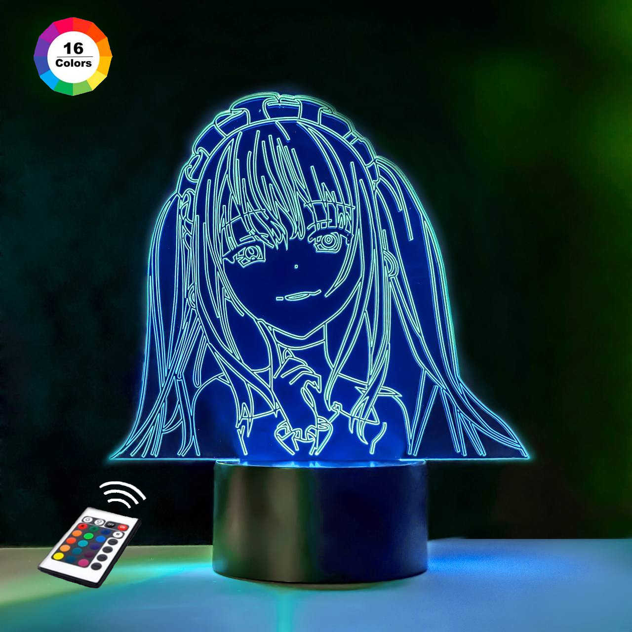 3D світильник нічник з пультом "Курумі Тікісакі" 3DTOYSLAMP