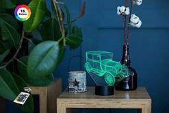 3D світильник нічник з пультом "Автомобіль 33" 3DTOYSLAMP