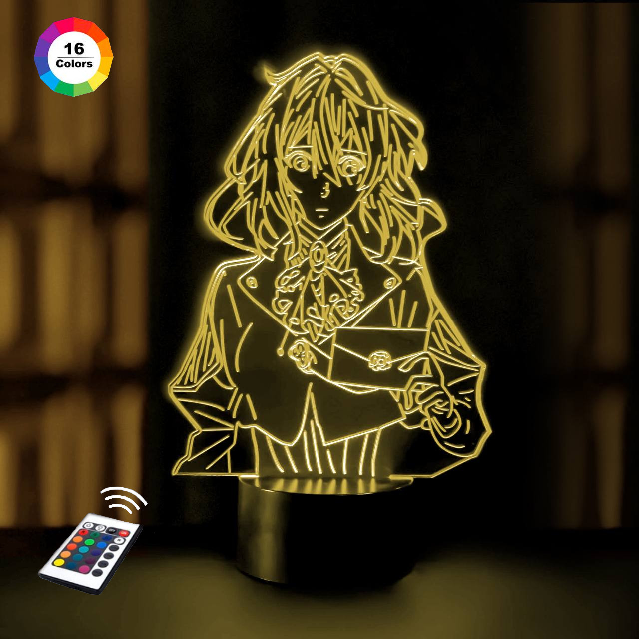3D світильник нічник з пультом "Вайолет Евергарден" 3DTOYSLAMP