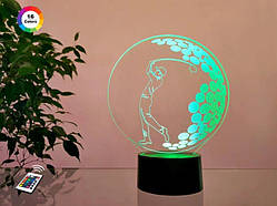 3D світильник нічник з пультом "Гольф" 3DTOYSLAMP