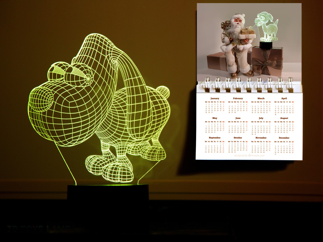 Змінна пластина для 3D світильників "Песик" 3DTOYSLAMP