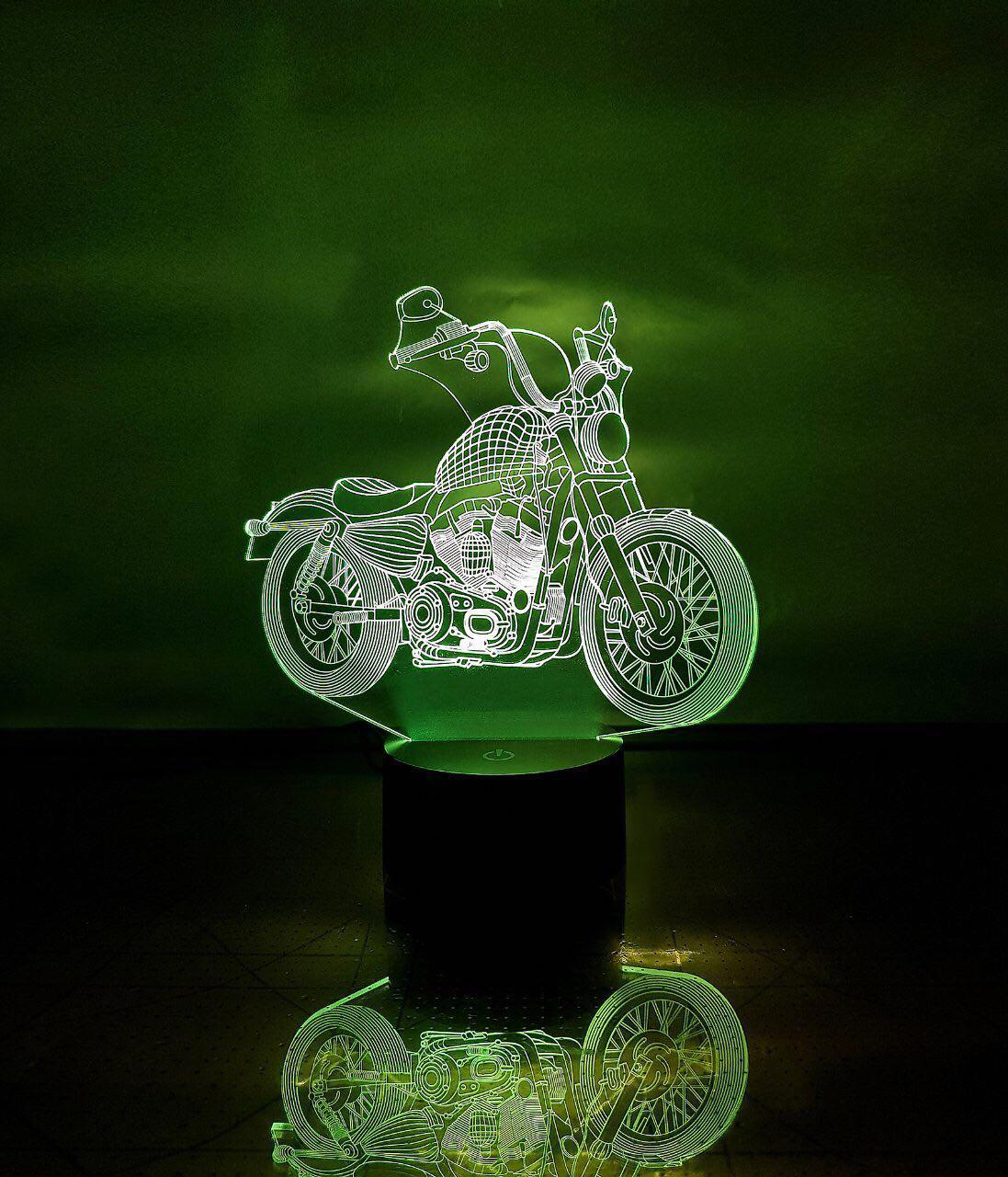 Змінна пластина для 3D світильників "Мотоцикл 5" 3D TOYSLAMP, фото 1