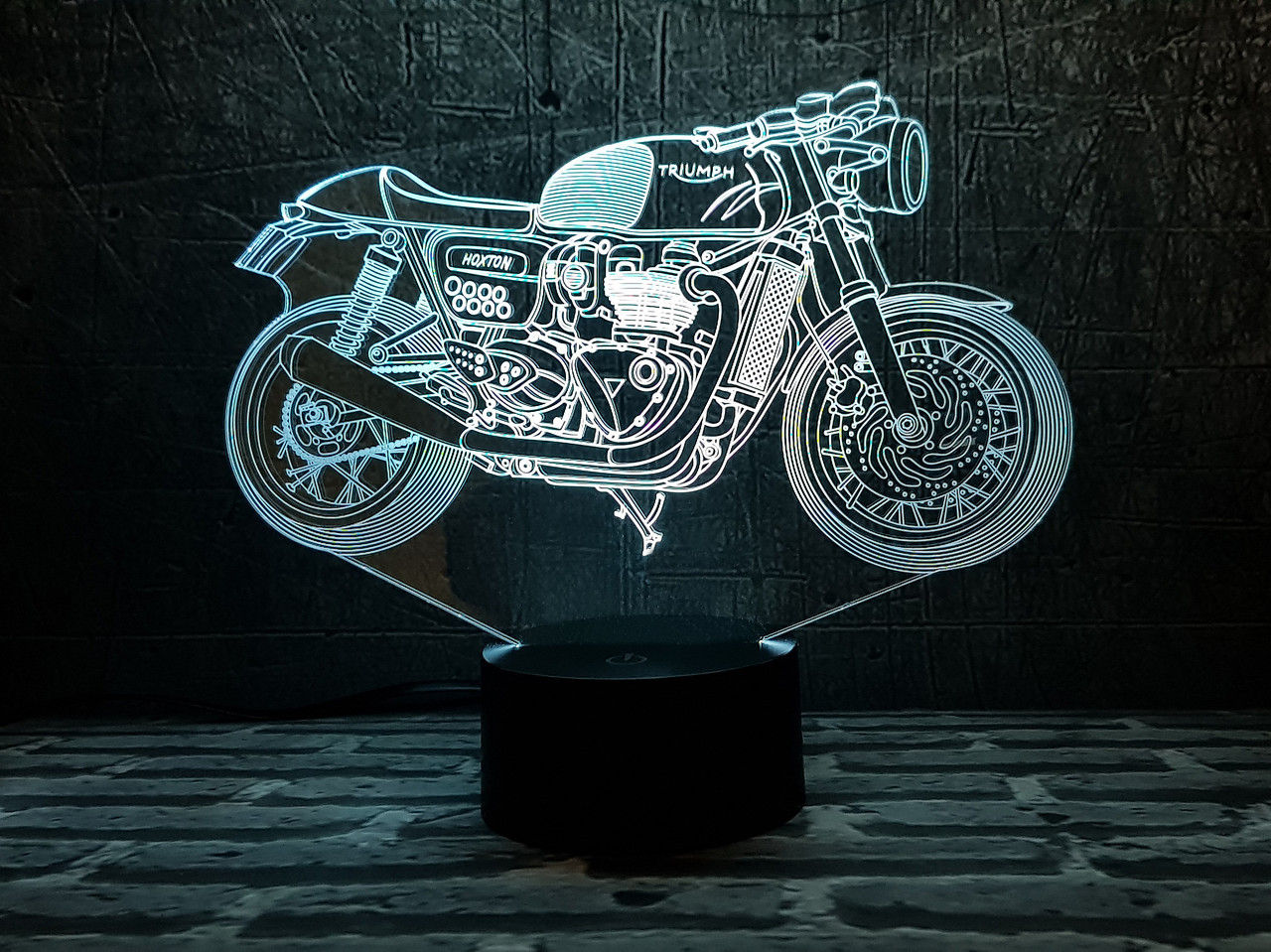 Змінна пластина для 3D світильників "Мотоцикл 7" 3DTOYSLAMP, фото 1