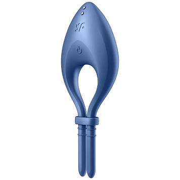 Ерекційне смарт-віброкільце ласо з регулюванням розміру Satisfyer Bullseye Blue Bomba💣