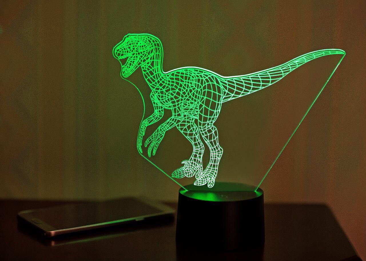 Змінна пластина для 3D світильників "Велоцираптор" 3DTOYSLAMP, фото 1