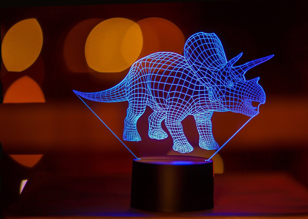 Змінна пластина для 3D світильників "Трицераптор 2" 3DTOYSLAMP, фото 1