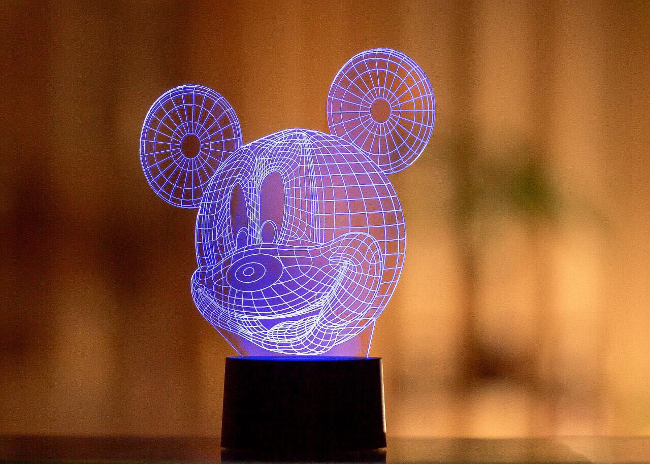 Змінна пластина для 3D світильників "Міккі Маус" 3DTOYSLAMP