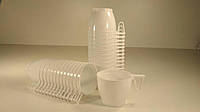 Чашка для кофе одноразовая белая (30 шт) пластиковая