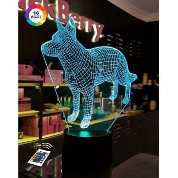 3D світильник нічник з пультом "Німецька вівчарка" 3DTOYSLAMP, фото 1