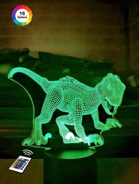 3D світильник нічник з пультом "Монолофозавр" 3DTOYSLAMP, фото 1