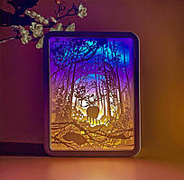 3D настільна картина-нічник "Казковий ліс" 3DTOYSLAMP