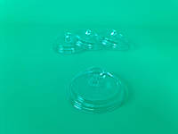 Крышка с поилкой для стакана РЕТ (250,350,400,500) NEW (50 шт) одноразовая пластиковая