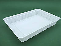 Упаковка для суши и роллов ПС-61 Белая 27,5*19,5*40 (50 шт) (крышка отдельно), блистерная упаковка