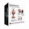 Металева анальна пробка із прикрасою у вигляді кристалу Dorcel - Diamond Plug M Bomba💣, фото 6