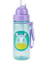 Легка пляшка, поїльник із трубочкою Skip Hop Zoo Straw Bottle, Unicorn! США.