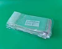 Пакет прозрачный полипропиленовый 12*22+4\25мк (100шт) с еврослотом (европодвесом), с клейкой лентой