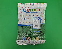 Воздушные шарики 12" (30 см) пастель зеленые 100 шт Gemar, шары надувные для праздника латексные