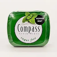 Леденцы Compass Fresh mints с мятным вкусом без сахара , ж\б , 14 гр