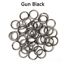 Соеденительные одинарные кольца для украшений 5 мм черные