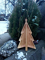 Деревнная доска в форме елки, ручной роботы,из натурального дерева 35/20/2.2см