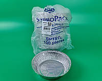 Круглая, пищевая, алюминиевая форма 800мл SPТ51 100шт контейнер из пищевой алюминиевой фольги