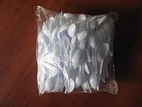 Ложка пластиковая чайная Андрекс (100 шт) одноразовая маленькая белая