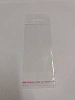 Пакет прозрачный полипропиленовый 6*10,5+3\25мк (100шт) с еврослотом (европодвесом), с клейкой лентой