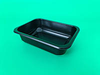 Ланч бокс T-1 187/137/48 черный PP PL (50 шт) полипропиленовый лоток пищевой контейнер (крышка отдельно)