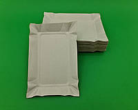 Тарелки одноразовые бумажные 130х190х0,3 прямоугольная плотная (100 шт) картонная для чебуреков