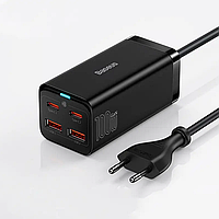 Блок живлення Baseus GaN3 Pro 100W (2xUSB, 2xType-C) Quick charge + кабель USB-C 100W black