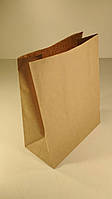 Пакет с дном бумажный 29*23*12 коричневый №5 (25 шт) крафт для выпечки, фастфуда, бургеров, продуктов