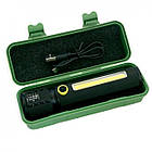 Ліхтар BL-C72-P50 COB чорний, USB-ліхтарик акумуляторний світлодіодний ручний, фото 4